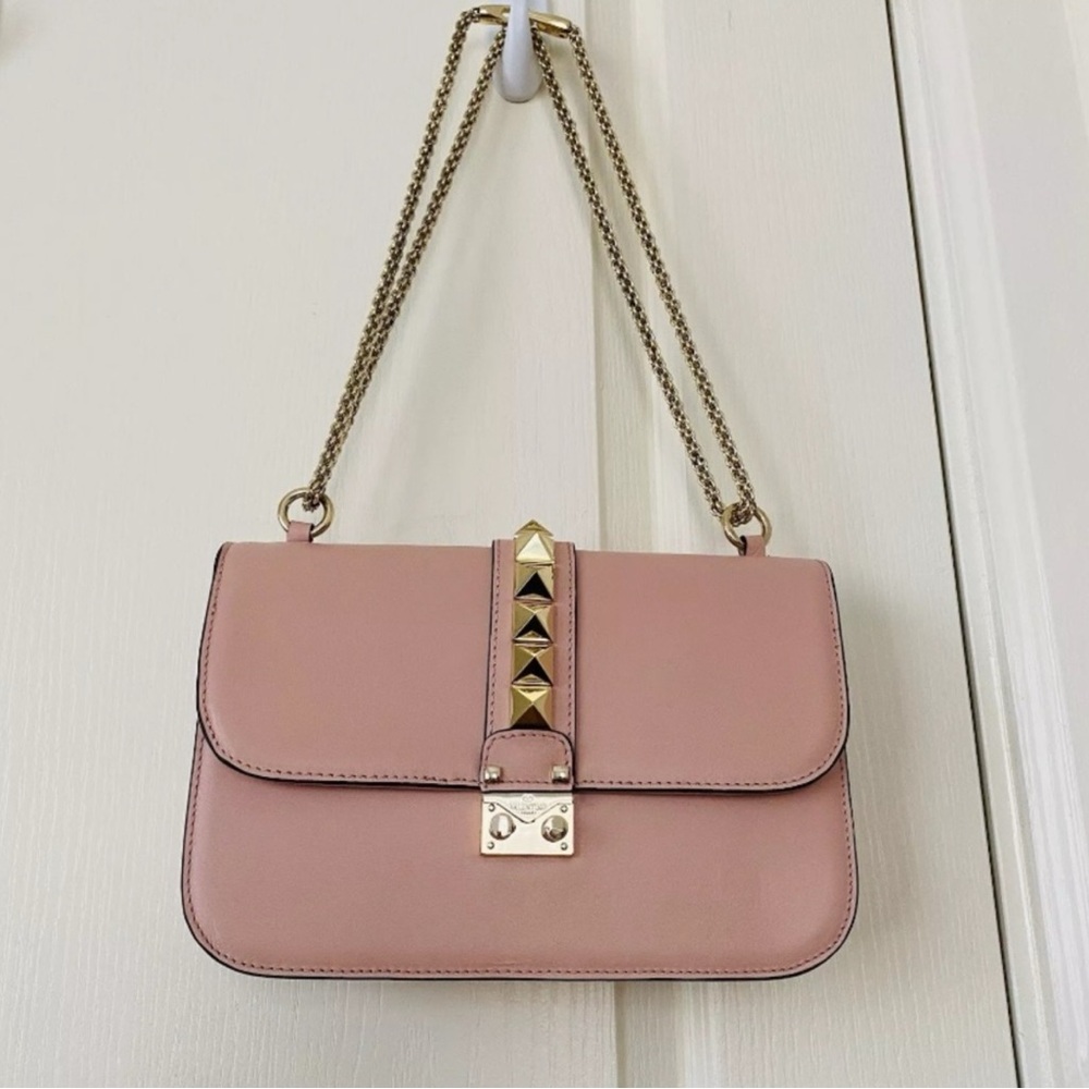 VALENTINO ROCKSTUD GLAM LOCK FLAP BAG